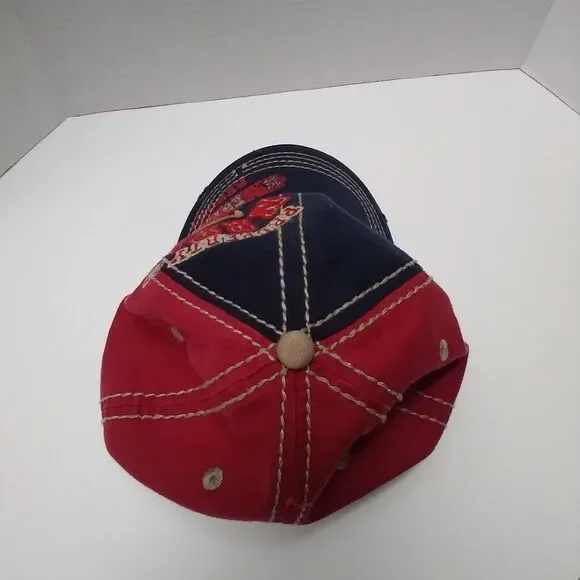 Disney Parks Disneyland baseball cap red navy distressed look - Picture 11 of 11